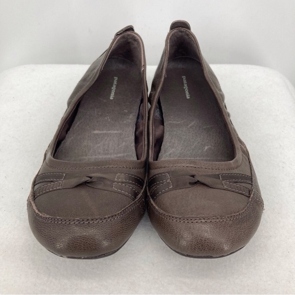 Patagonia Maha Curl Espresso Leather Ballet Flats Size 9 - Picture 2 of 11
